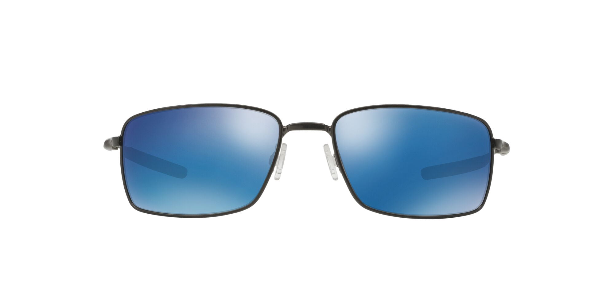 Oakley Rectangular Metal Sunglasses with Case, Size 60, Ice