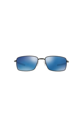 Rectangular Metal Sunglasses with Case, Size 60, Ice Iridium/Cement