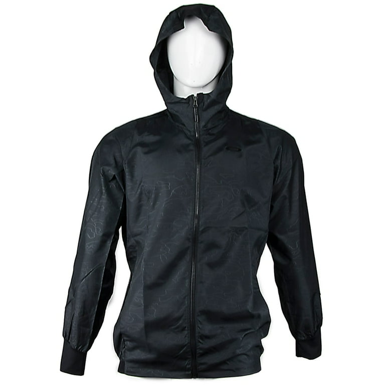 Oakley Mens Hooded Active Windbreaker Jacket Black XXL - Walmart.com