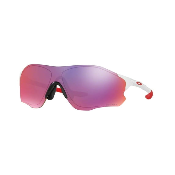 Oakley Mens Oo9313 Evzero Path Low Bridge Fit Rectangular Sunglasses Polished White/Prizm Road 38 Millimeters