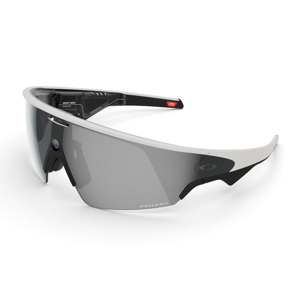 Oakley Meta Vanguard, White, Prizm™ Black Lenses | Smart AI Glasses, Camera, Audio, Video Recording