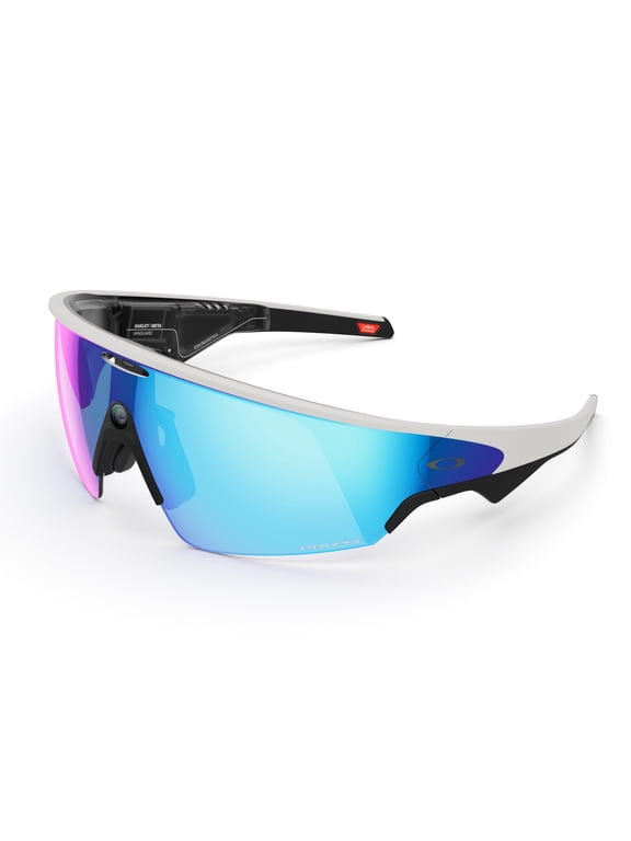 Oakley Meta Vanguard, White, Prizm™ Sapphire Lenses | Smart AI Glasses, Camera, Audio, Video