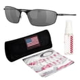 thumbnail image 1 of Oakley OO4141 Whisker Oval Shaped Non-Polarized Sunglasses for Men - Includes Official Eyewear Kit - Carbon Frame with Prizm Black Lens, 1 of 6