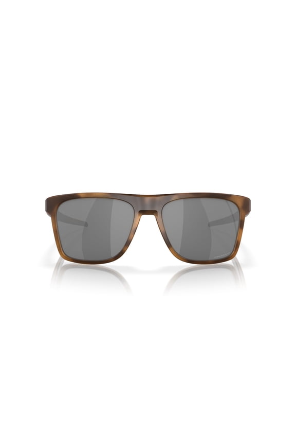 Sunglasses for Men - OO9100 Leffingwell Rectangular Polarized Sunglasses with Oakley PRIZM Lenses - Matte Brown Tortoise/PRIZM Black Polarized - Size 57