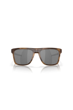 Sunglasses for Men - OO9100 Leffingwell Rectangular Polarized Sunglasses with Oakley PRIZM Lenses - Matte Brown Tortoise/PRIZM Black Polarized - Size 57