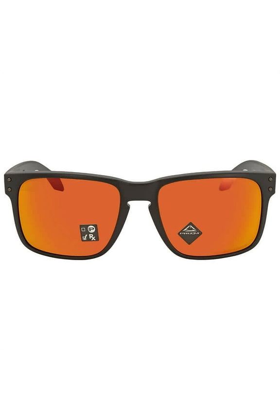 OO9102-E255 Standard Fit Holbrook Sunglasses, Matte Black/Prizm Ruby