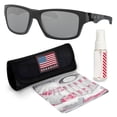 thumbnail image 1 of Oakley OO9135 Jupiter Squared Rectangle Shaped Non-Polarized Sunglasses for Men - Includes Official Eyewear Kit - Matte Black Frame with Prizm Black Lens, 1 of 6
