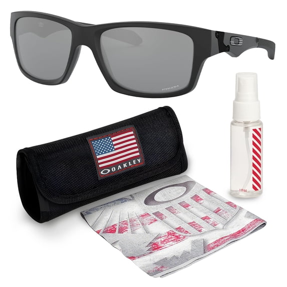 Oakley OO9135 Jupiter Squared Rectangle Shaped Non-Polarized Sunglasses for Men - Includes Official Eyewear Kit - Matte Black Frame with Prizm Black Lens