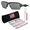thumbnail image 1 of Oakley OO9188 Flak 2.0 XL Rectangle Shaped Polarized Sunglasses for Men - Includes Official Eyewear Kit - Matte Black Frame with Prizm Black Lens, 1 of 7