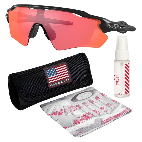 Oakley OO9208 Radar EV Path Rectangle Shaped Non-Polarized Sunglasses for Men - Includes Official Eyewear Kit - Matte Black Frame with Prizm Trail Torch Lens