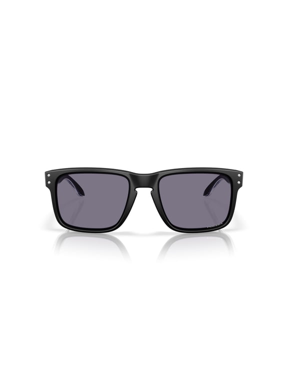 OO9244 Holbrook Low Bridge Fit Sunglasses, Matte Black/Prizm Grey, 56 mm