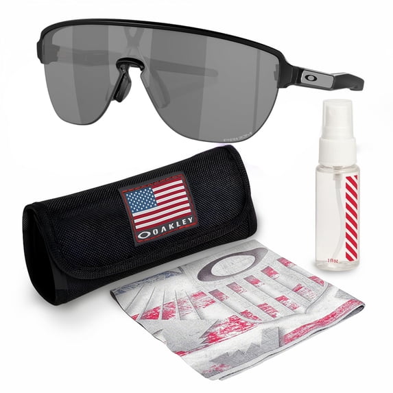 Oakley OO9248 Corridor Rectangle Shaped Non-Polarized Sunglasses for Men - Includes Official Eyewear Kit - Matte Black Frame with Prizm Black Lens