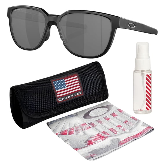 Oakley OO9250 Actuator Rectangle Shaped Polarized Sunglasses for Men - Includes Official Eyewear Kit - Matte Black Frame with Prizm Black Lens