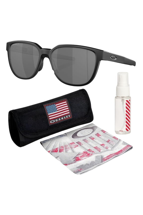 OO9250 Actuator Rectangle Shaped Polarized Sunglasses for Men - Includes Official Eyewear Kit - Matte Black Frame with Prizm Black Lens
