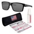 thumbnail image 1 of Oakley OO9264 Mainlink Rectangle Shaped Polarized Sunglasses for Men - Includes Official Eyewear Kit - Matte Black Frame with Prizm Black Lens, 1 of 6