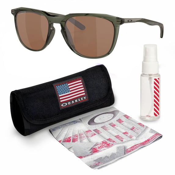 Oakley OO9286 Thurso Round Shaped Polarized Sunglasses for Men - Includes Official Eyewear Kit - Olive Ink Frame with Prizm Tungsten Lens