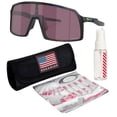thumbnail image 1 of Oakley OO9406 Sutro Shield Shaped Non-Polarized Sunglasses for Men - Includes Official Eyewear Kit - Dark Galaxy Frame with Dark Galaxy Lens, 1 of 6