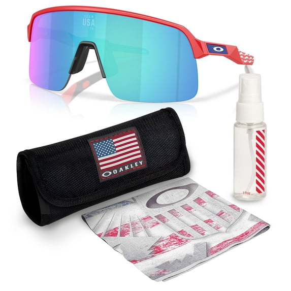 Oakley OO9463 Sutro Lite Shield Shaped Non-Polarized Sunglasses for Men - Includes Official Eyewear Kit - Redline Frame with Prizm Sapphire Lens