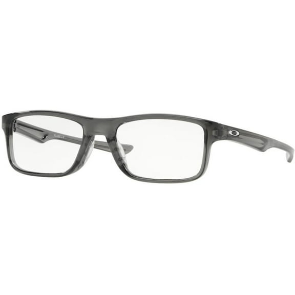 Oakley Ox8081 Plank 2.0 Rectangular Prescription Eyeglass Frames Polished Grey Smoke/Demo Lens 53 Millimeters