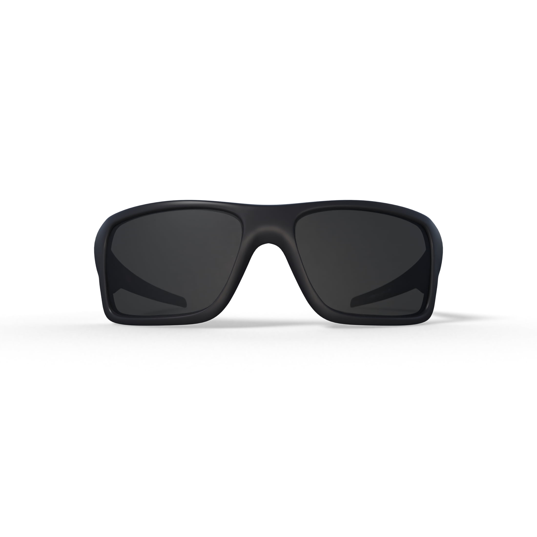 Oakley Double Edge Sunglasses, Rectangular Performance Eyeglasses, Size 66, Matte Black/Dark Grey