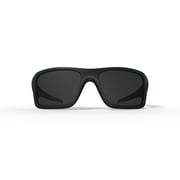 Oakley Mens Size 66 Rectangular Double Edge Sunglasses, Matte Black/Dark Grey