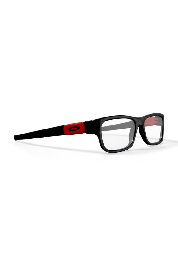 Youth Marshal XS Optical Glasses, Rectangular Eyeglasses with Demo Lenses, Size 47, Polished Black