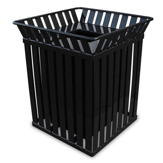 Oakley Series Square Trash Can 36 Gallons - Black