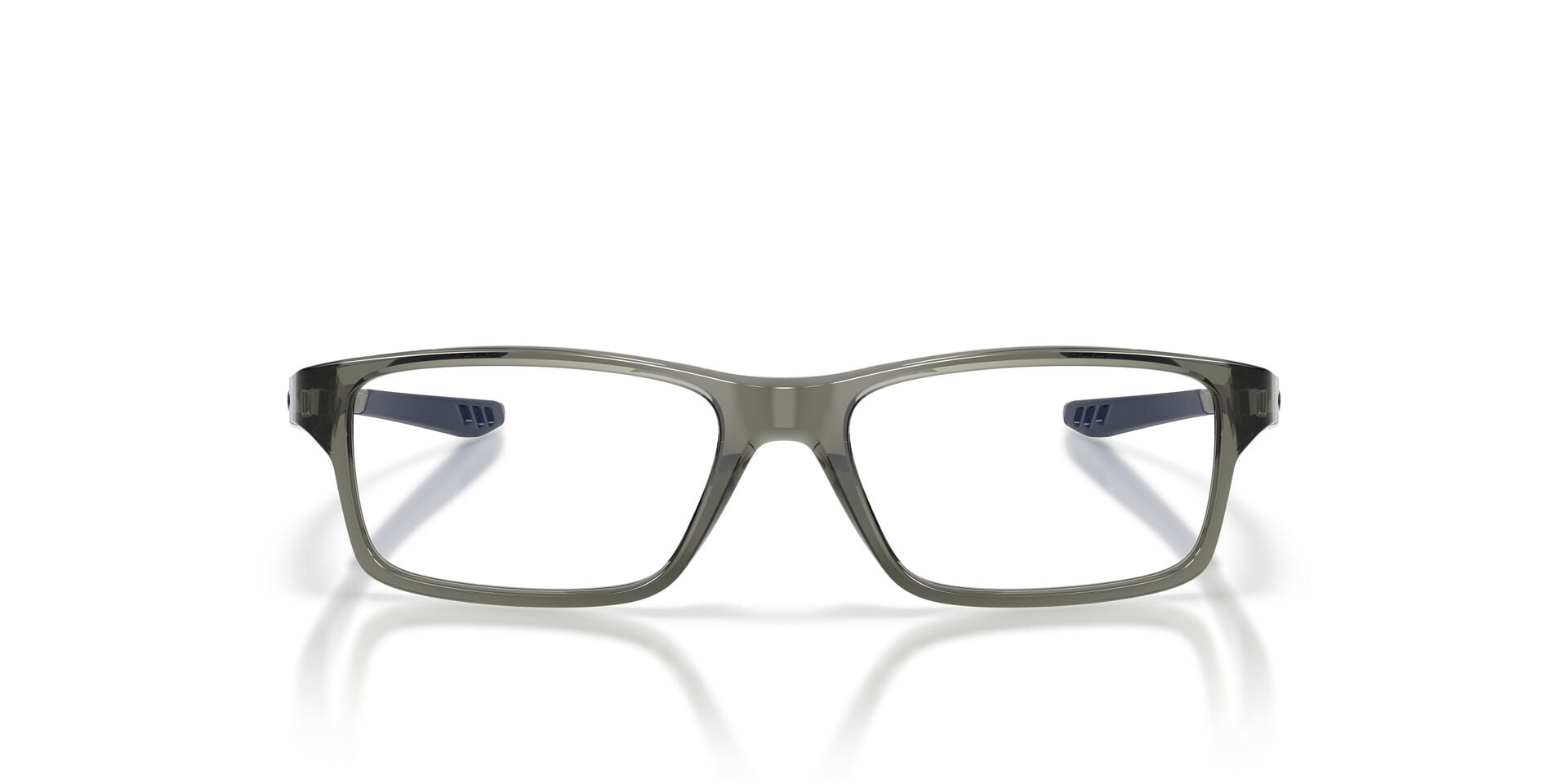 Oakley Youth Size 49 Square Crosslink XS Optical Glasses, Polished Grey Smoke/Demo Lens