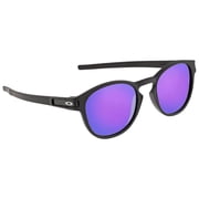 Oakley Sunglasses for Men - OO9265 Latch High-Bridge Oval Sunglasses with Oakley PRIZM Lenses - Matte Black/PRIZM Violet - Size 53