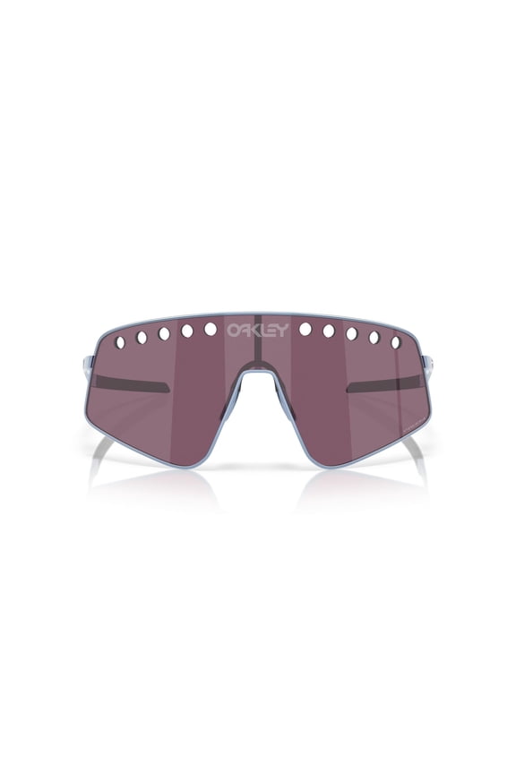 Sunglasses for Men - OO6025 Sutro TI Sweep Sunglasses with Rimless Titanium Frames and Oakley PRIZM Lenses -Polished Stonewash/PRIZM Road Black - Size 38