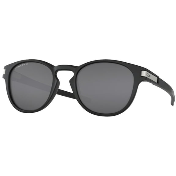 Oakley Sunglasses for Men - OO9349 Latch Low-Bridge Fit Round Polarized Sunglasses with Oakley PRIZM Lenses - Matte Black Ink/PRIZM Black Polarized - Size 53