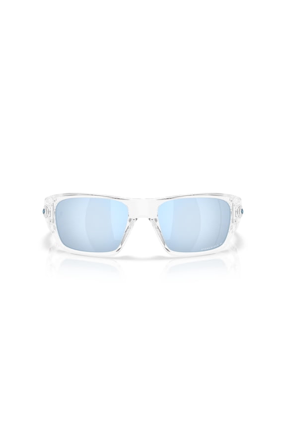 Sunglasses for Men - OO9486 Masseter Rectangular Polarized Sunglasses with Oakley PRIZM Lenses - Polished Clear/PRIZM Deep Water Polarized - Size 60
