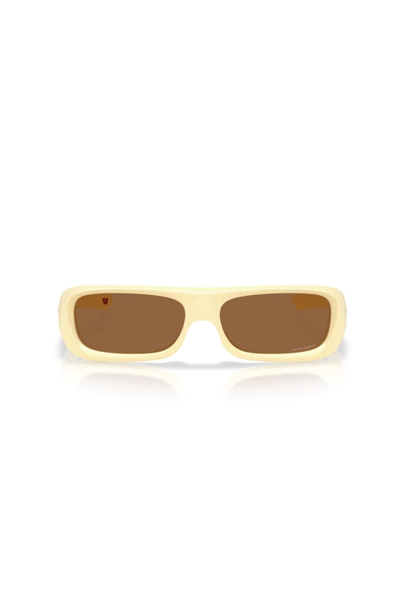 Sunglasses for Men and Women - OO9520 Permian Players Collection - Rectangular Sunglasses with Oakley PRIZM Lenses - Unisex - Matte Yellow Milkshake/PRIZM Bronze - Size 59