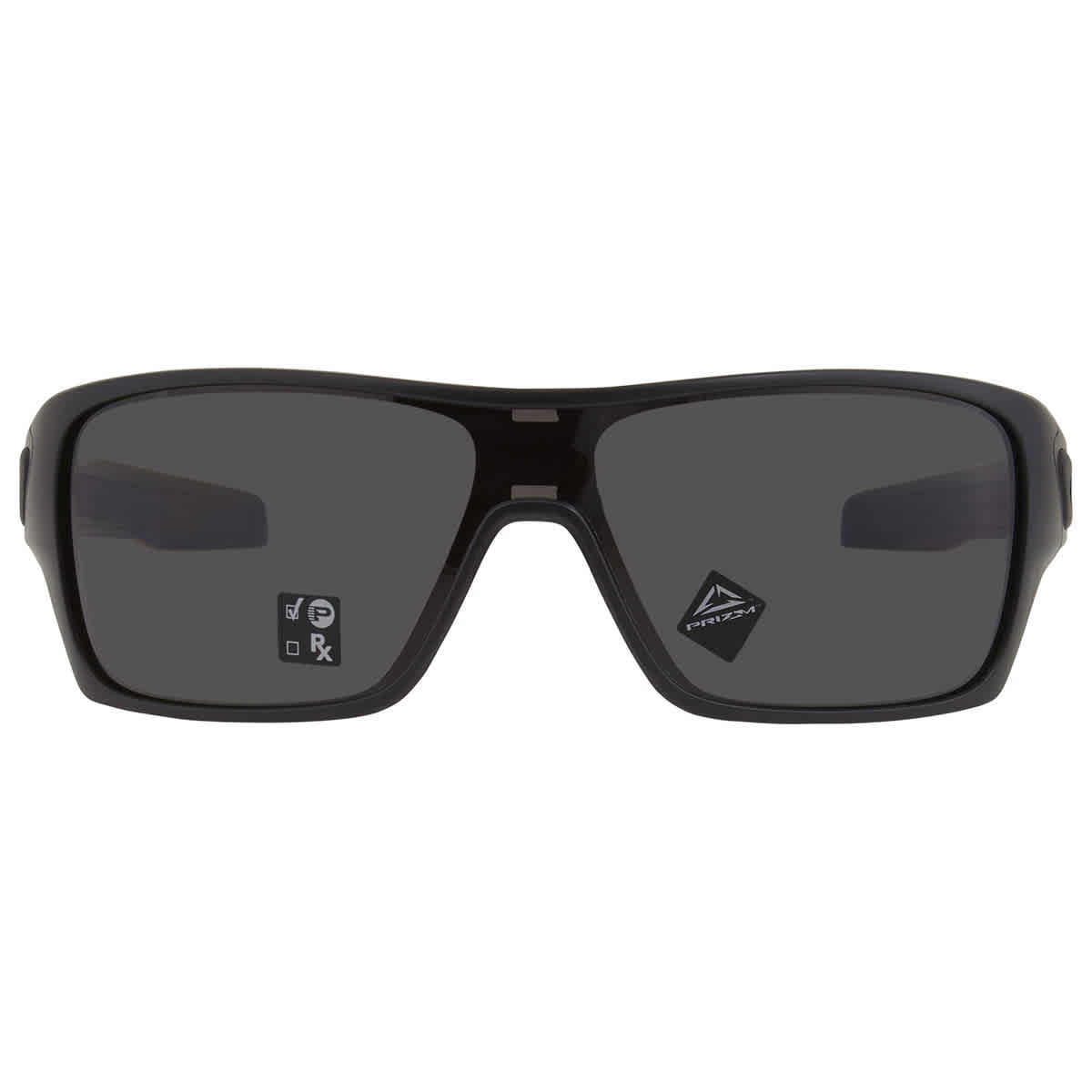 Oakley Men's OO9307 Turbine Rotor Rectangular Sunglasses, Matte Black/Prizm Grey Polarized, 32 mm