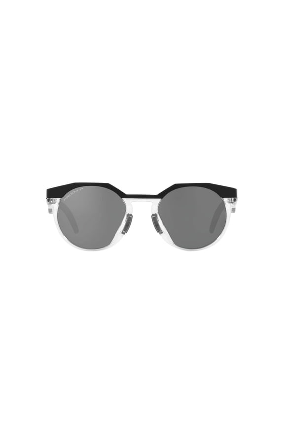 Sunglasses for Men - OO9242 HSTN Low-Bridge, Round Polarized Sunglasses with Oakley PRIZM Lenses - Matte Black/PRIZM Black Polarized - Size 52