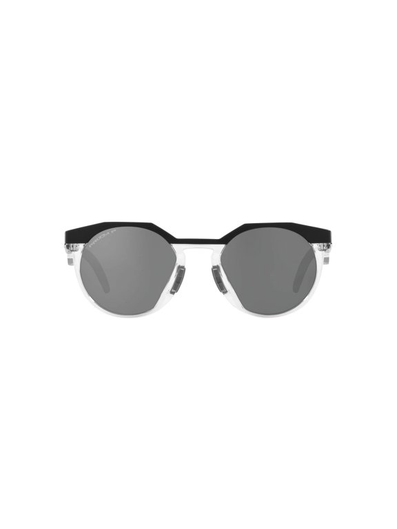 Sunglasses for Men - OO9242 HSTN Low-Bridge, Round Polarized Sunglasses with Oakley PRIZM Lenses - Matte Black/PRIZM Black Polarized - Size 52