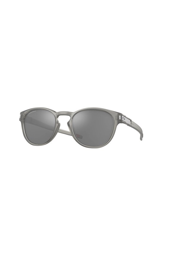 Sunglasses for Men - OO9349 Latch Low-Bridge Fit Round Sunglasses with Oakley PRIZM Lenses - Matte Grey Ink/PRIZM Black - Size 53