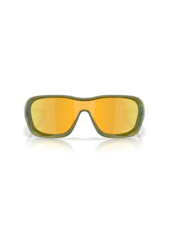 Sunglasses for Men and Women - OO9493 De La Salle Rectangular Sunglasses with Oakley Prizm Lenses - Fern Spacedust/PRIZM 24K - Size 30