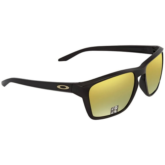 Oakley Mens Oo9448 Sylas Rectangular Sunglasses Matte Black/Prizm 24k Polarized 57 Millimeters
