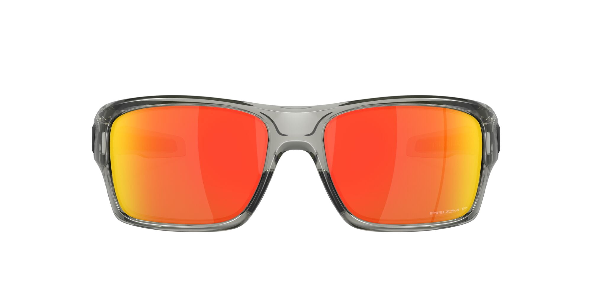 Oakley Turbine Sunglasses, Square Polarized Eyeglasses with Prizm Lenses, Size 63, Grey Ink/Prizm Ruby Polarized