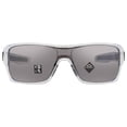 thumbnail image 1 of Oakley Men's OO9307 Turbine Rotor Rectangular Sunglasses, Polished Clear/Prizm Black Polarized, 32 mm, 1 of 4