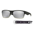 thumbnail image 1 of Oakley Twoface OO9189 918930 60M Matte Black/Chrome Iridium Sunglasses For Men+BUNDLE with Oakley Accessory Leash Kit, 1 of 6