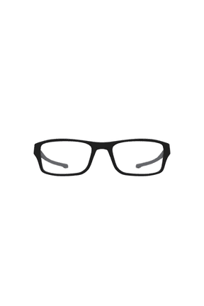Unisex Rectangular Chamfer Propionate Eyeglasses, Satin Black, 53mm