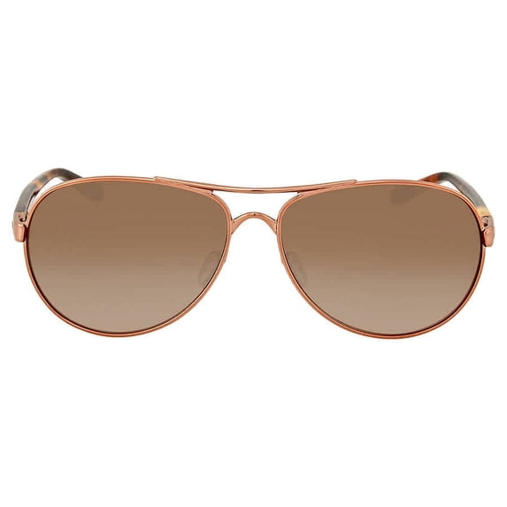 Oakley sunglasses OO4079 Feedback (01) rose gold with vr50 brown gradient lenses, 59mm