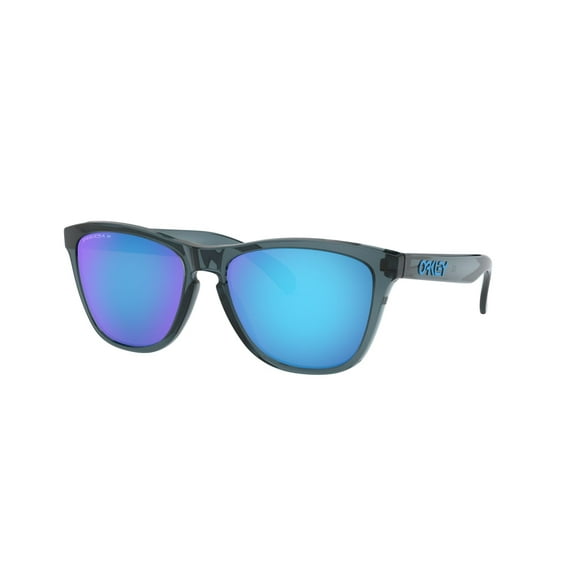 Oakley sunglasses OO9013 Frogskins (F6) crystal black with prizm sapphr irid polar lenses, 55mm