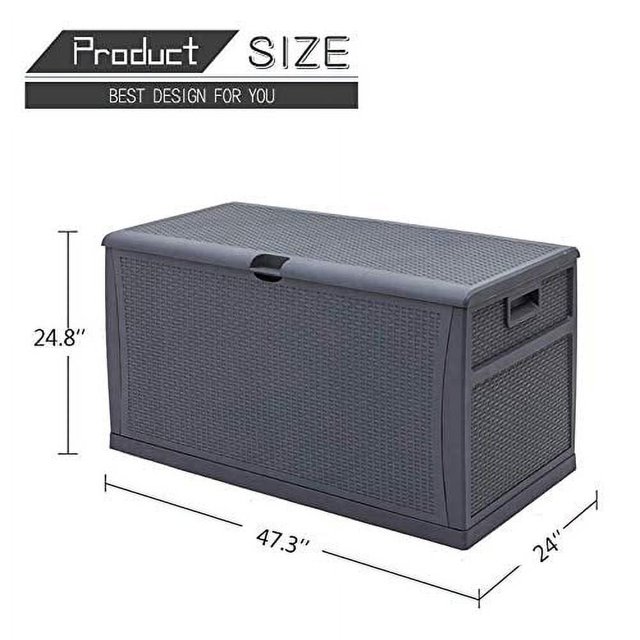 Oakmont 51 Gallon Resin Deck Box Outdoor Indoor Storage Container