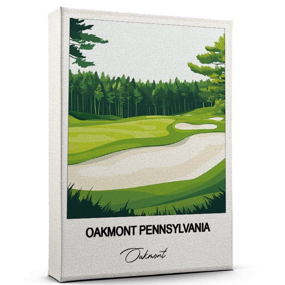 Oakmont Pennsylvania Travel Decorative Art Canvas  Oakmont Canvas  Colorful Travel Wall Decor for Any Room  Makes a Thoughtful Gift