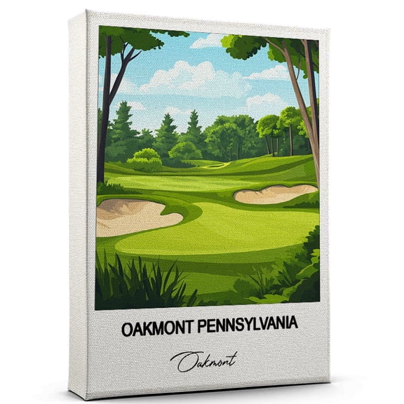 Oakmont Pennsylvania Travel Poster Canvas  Oakmont Canvas  Unique Gift Idea for Home, Office, or Living Space