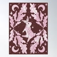 thumbnail image 1 of Oakmoonrabbit In Pink Poster Wall Art, Modern Wall Decor For Living Room Bedroom, 16x24 UNFRAMED, 1 of 3
