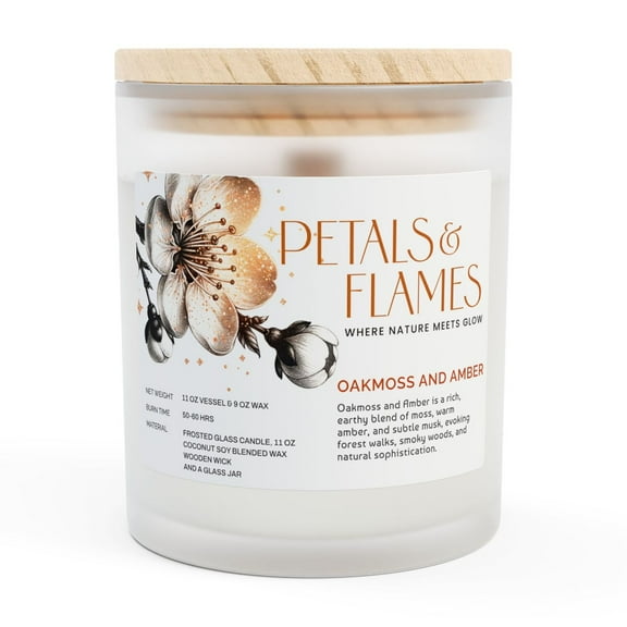 Oakmoss & Amber Candle  Natural, Cozy, Eco-Friendly Gift